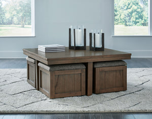  itâ€™s defined by a richly versatile finish. Instantly upgrade game days and movie nightsâ€”the four stools wheel out easily with caste