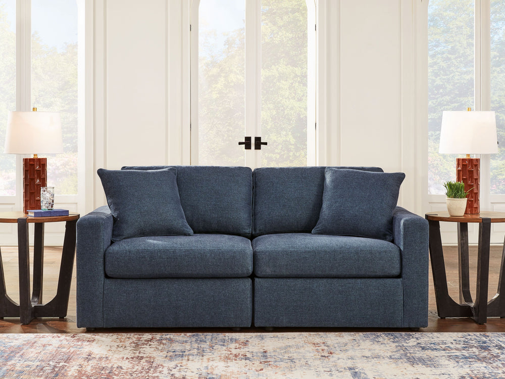 Looking cool and contemporary is great. But when it comes down to it, youâ€™re all about low-maintenance lounging. With the performance fabric on this sectional loveseat, cleaning spills is a breeze. And its customizable modular design caters to your ever