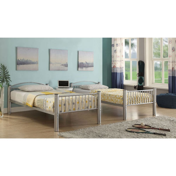 Cayelynn - Twin Over Twin Bunk Bed - Silver