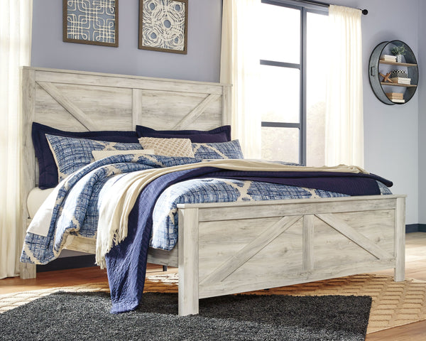 Itâ€™s gorgeous, itâ€™s modern farmhouse, itâ€™s a king crossbuck panel bed. Wispy, whitewash finish infuses so much character without masking the grain for that weathered, rustic look you crave. Clean-lined, classic panel styling provides a country chic 