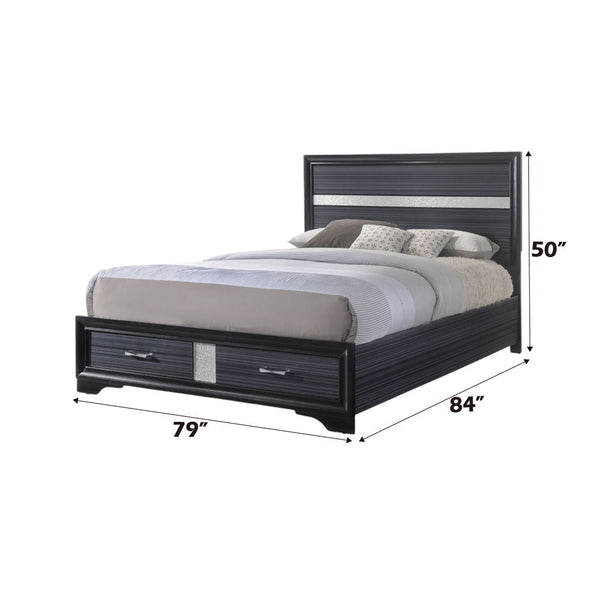 Naima - Eastern King Bed - Black