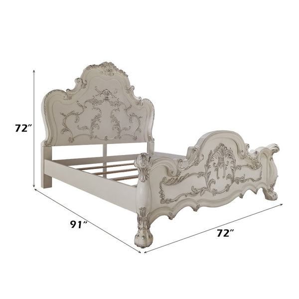 Dresden - Queen Bed - Bone White Finish