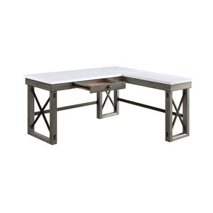 Talmar - Writing Desk - Marble Top & Weathered Gray Finish
