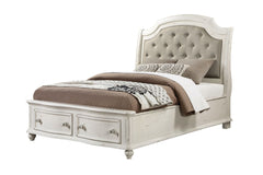 Jaqueline - Queen Bed With Storage - White
