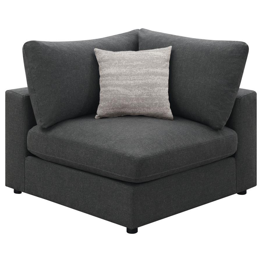 The roomy sectional corner creates comfortable backless seating. Or use it to rest your legs, or place items such as trays or magazines in easy reach. Linen provides beauty and textural interest. The natural color lends itself to any relaxed decor. It-'s 