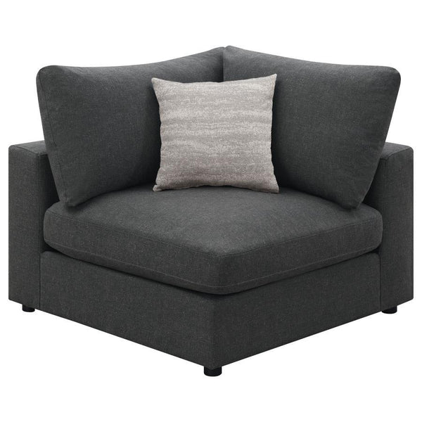The roomy sectional corner creates comfortable backless seating. Or use it to rest your legs, or place items such as trays or magazines in easy reach. Linen provides beauty and textural interest. The natural color lends itself to any relaxed decor. It-'s 