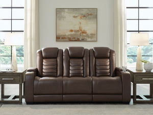  this impressive seating offers the convenience of one-touch power controls along 