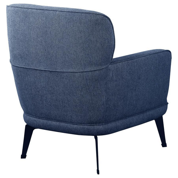 Andrea - Upholstered Crecent Arm Accent Chair - Blue