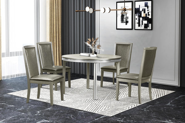 Lumina - Round Table & 4 Chairs - Gray