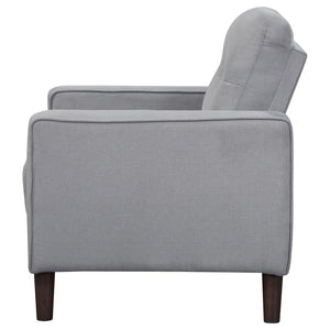 Bowen - Upholstered Track Arm Tufted Accent Chair - Gray