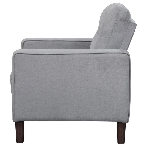 Bowen - Upholstered Track Arm Tufted Accent Chair - Gray