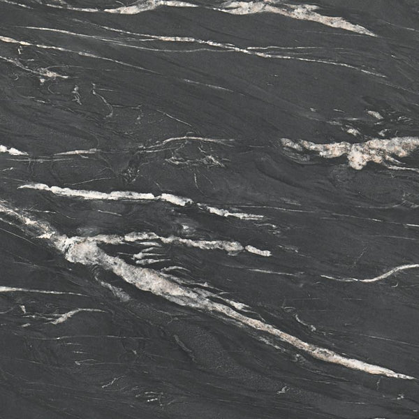 Skylark - Round Marble - Like Smart Top Side End Table - Black