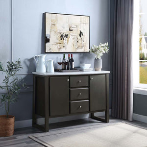 Madan - Server Marble Top - Gray, Dark - 54-"