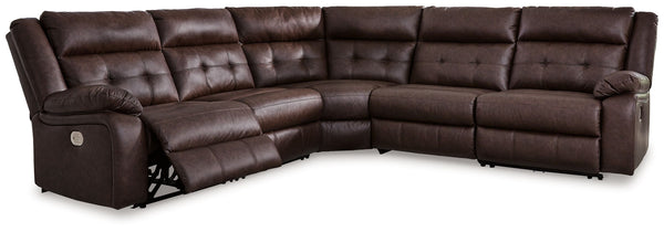 Elevate the everyday with this power reclining sectional. With easy one-touch reclining and spacious seating, the piece offers relaxation and unparalleled coziness. Its faux leather upholstery is comfortably practical and beautifully enhanced with stylish
