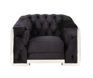 A classic chesterfield design with a modern twist, the Pyroden collection can work in both modern and traditional decor. Both glamourous and cozy with their overstuffed cushions and button-tufted backrest and arm. The outer body is accentuated with diamon