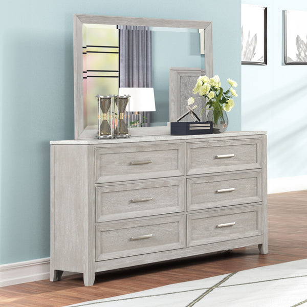 Fiona - Dresser & Mirror - Gray