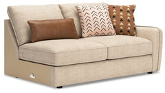 This right-arm facing sofa is made with polyester upholstery. Pairs with other items in the series to make a sectional.<br><br><b>Additional Dimensions</b><br><ul><li>Minimum width of doorway for delivery: 32-"</li></ul><br/><br/><b>Product Features</b><u