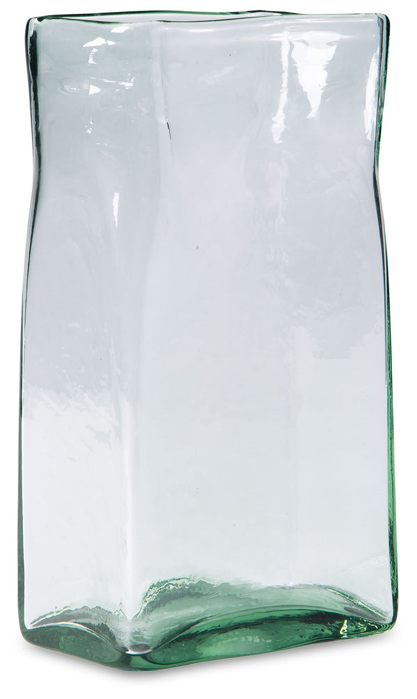 This vase, made of transparent green glass, provides a sturdy foundation for a full bouquet of your favorite long-stemmed blooms. With a fluted wide opening, the beautiful vessel provides ample room to place flowers perfectly. Or use it with flameless can