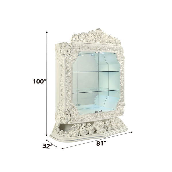 Adara - Curio - Antique White Finish