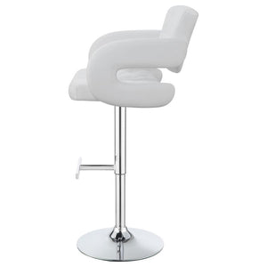 Brandi - Adjustable Bar Stool - Chrome And White