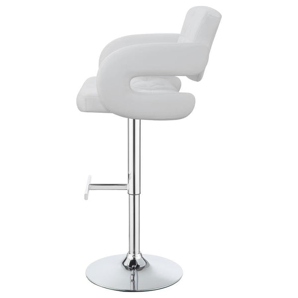 Brandi - Adjustable Bar Stool - Chrome And White