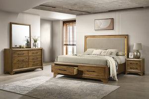  featuring a platform storage bed with a lighted headboard