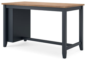Gesthaven - Natural / Blue - Rectangular Dining Room Counter Table