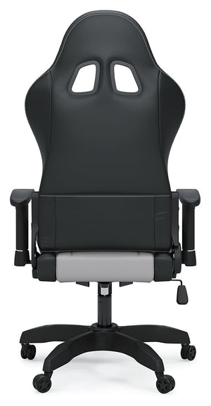 Lynxtyn - White / Gray - Home Office Swivel Desk Chair