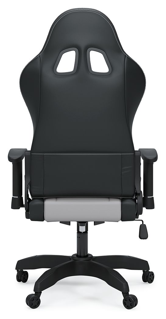 Lynxtyn - White / Gray - Home Office Swivel Desk Chair