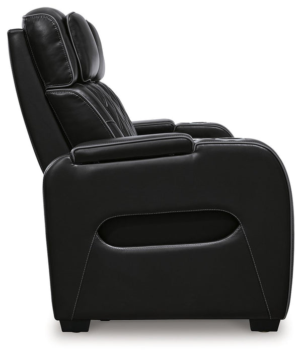 Boyington - Black - Power Reclining Sofa With Adj Headrest