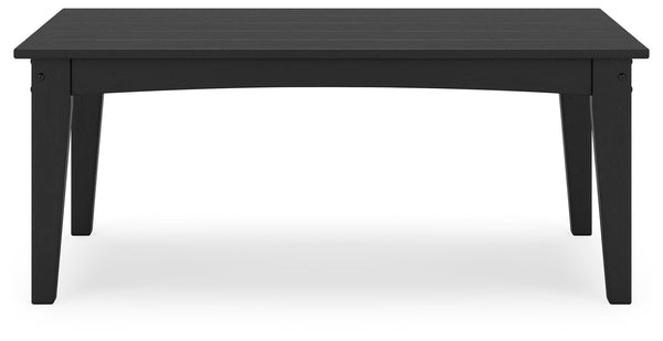 Hyland Wave - Black - Rectangular Cocktail Table