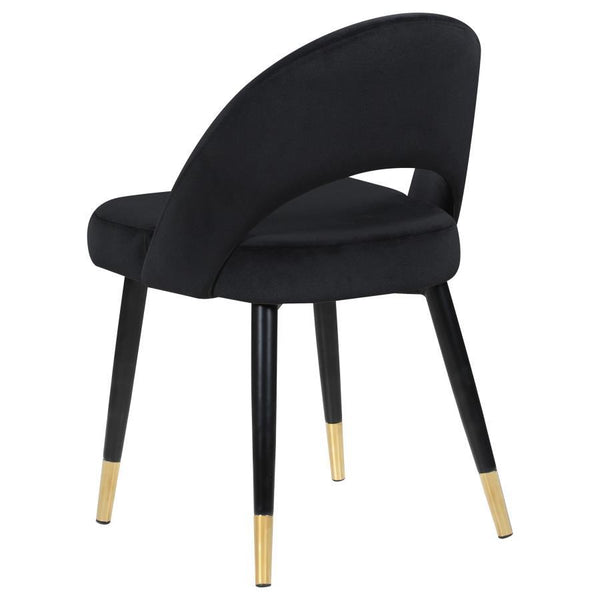 Lindsey - Upholstered Dining Side Chair (Set of 2) - Black