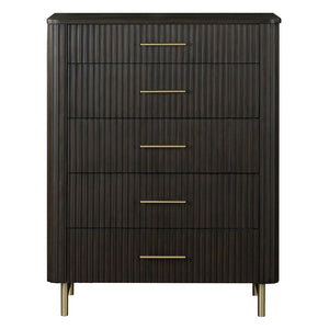  this set exudes sophistication and style. The bed-'s minimalist design is complemented by matching nightstands and dressers