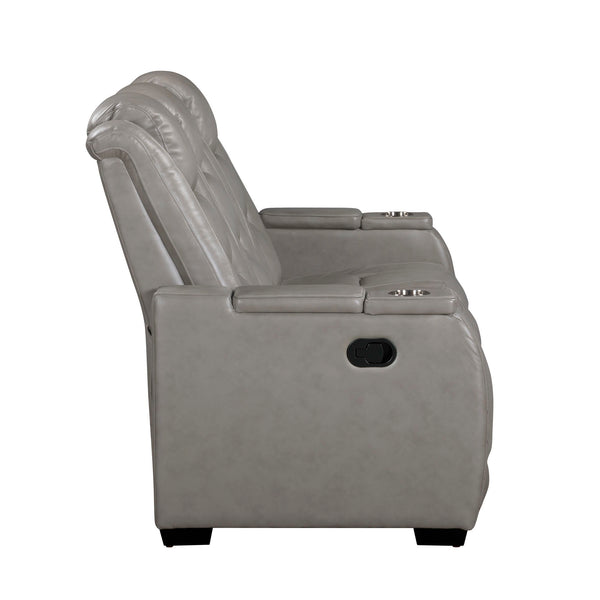 Breckenridge II - Sofa With Dual Recliner - Light Gray