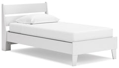 Bringing big style to small living areas, this twin panel platform bed is a smart, space-saving choice for those with an eye for contemporary design. Its clean-lined profile with understated refinements creates such a simple silhouette that works in so ma