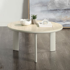 Ingram - Coffee Table - Sintered Stone & Light Gray Finish<br/><br/><b>Product Features</b><ul><li>Round Table Top</li><li>Sintered Stone Top</li></ul><br/>