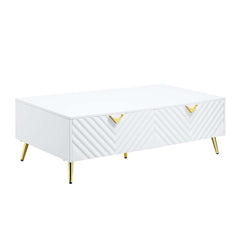 Gaines - Coffee Table - White - 53-"