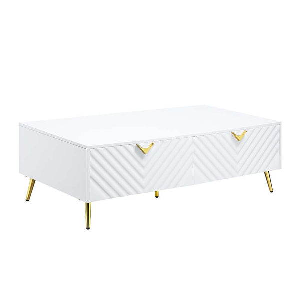 Gaines - Coffee Table - White - 53-"