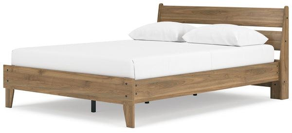 Deanlow - Honey - Queen Platform Panel Bed