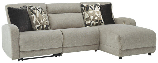 Colleyville - Stone - Right Arm Facing Power Chaise 3 Pc Sectional