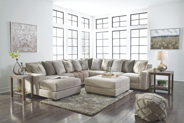 Plush and lovely, this living room set delights with deep comfort. Itâ€™s casually styled with big, roomy seats and modern textured chenille upholstery. Youâ€™ll find comfort in its soft back and reversible seat cushions. <h4><b>Ardsley - Pewter - LAF Cor