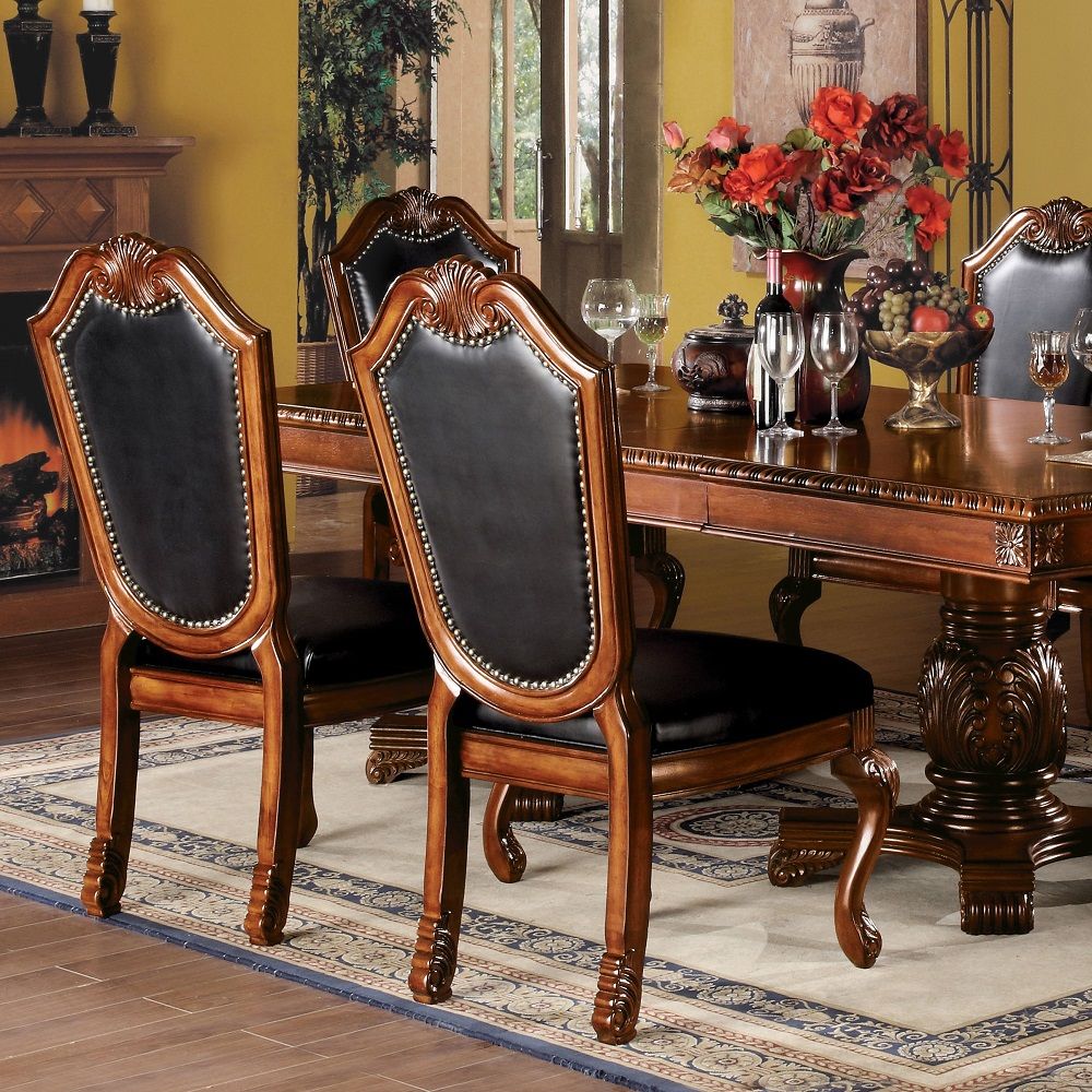 Chateau De Ville - Side Chair (Set-2) - Black - 29-"<br/><br/><b>Product Features</b><ul><li>Case: 2Pc/1Ctn</li><li>Finish: Cherry</li></ul><br/>