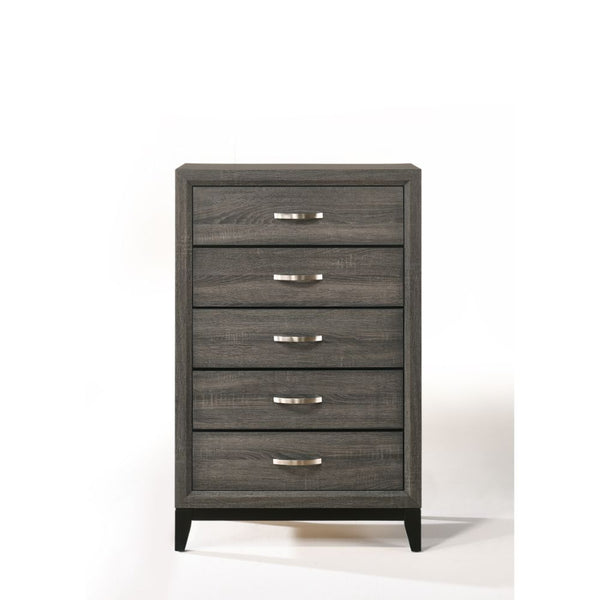 5 Drw Drawer: Glide Center Metal (3/4 Ext.), Dovetail English Front & Back, Felt-Lined Not Included, Safety Stop Included, Manual Close, Hardware: Single Handle, Nickel Brushed Metal Construction: Wooden Case Good: Paper Veneer, MDF, Ply, Chipboard Wooden
