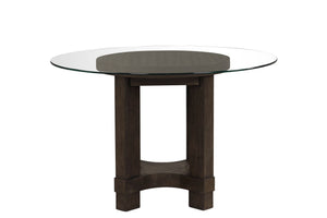 The Cityscape Glass Top Dining Table combines modern design with long-lasting durability, making it an ideal addition to any dining area. Crafted from a blend of Rubberwood solids, manufactured woods, and real Oak veneers, this table offers the strength a