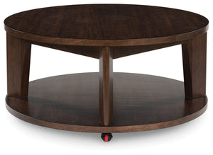  contemporary aesthetic is perfect for your casual lifestyle. Casters let you roll the coffee