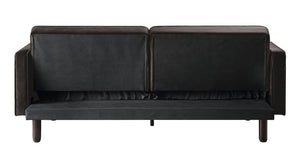 Qinven - Futon - Dark Brown Velvet