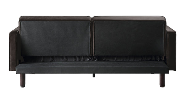 Qinven - Futon - Dark Brown Velvet
