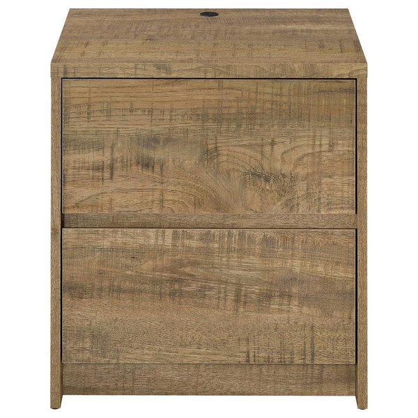 Westpark - 2-Drawer Nightstand LED Lights And USB - Mango