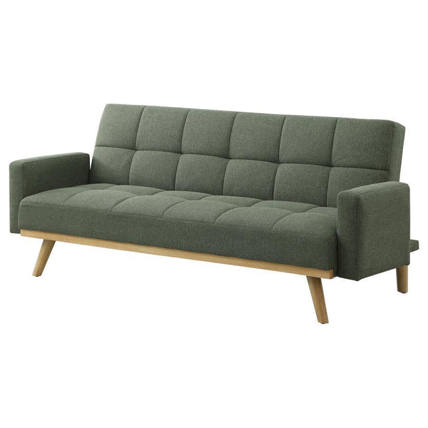 Kourtney - Upholstered Tufted Convertible Sofa Bed - Sage Green