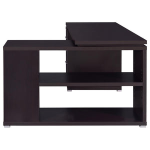 Yvette - 3-Drawer L-Shape Computer Desk - Cappuccino
